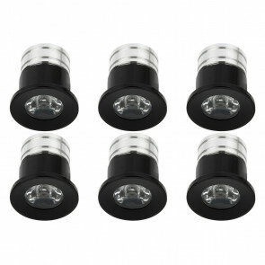 LED Veranda Spot Verlichting 6 Pack - 3W - Warm Wit 3000K - Inbouw - Dimbaar - Rond - Mat Zwart - Aluminium - Ø31mm