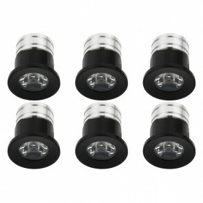 LED Veranda Spot Verlichting 6 Pack - 3W - Warm Wit 3000K - Inbouw - Rond - Mat Zwart - Aluminium - Ø31mm