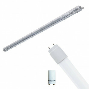 LED Waterdichte TL Armatuur met T8 Buis - Velvalux Strela - 150cm - Enkel - Koppelbaar - Waterdicht IP65 - 22W - Helder/Koud Wit 6400K