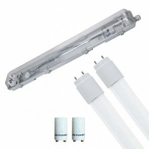 LED Waterdichte TL Armatuur met T8 Buizen - Velvalux Strela - 60cm - Dubbel - Koppelbaar - Waterdicht IP65 - 16W - Natuurlijk Wit 4200K