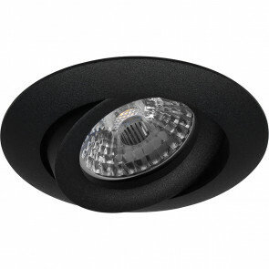 Spot Armatuur GU10 - Pragmi Uranio Pro - Inbouw Rond - Mat Zwart - Aluminium - Kantelbaar - Ø82mm