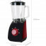 Blender - Aigi Panona - 1.5 Liter - 750 Watt - Zwart/Rood - RVS Lijntekening