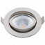 EcoDim - LED Spot - Inbouwspot - ED-10024 - 5W - Waterdicht IP54 - Dimbaar - Dim to Warm - Warm Wit 2000K-3000K - Geborsteld Nikkel - Aluminium - Rond - Kantelbaar