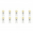 LED Lamp 10 Pack - G9 Fitting - Dimbaar - 3W - Warm Wit 3000K - Transparant | Vervangt 32W