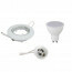 LED Spot Set - GU10 Fitting - Inbouw Rond - Glans Wit - 6W - Helder/Koud Wit 6400K - Kantelbaar Ø80mm