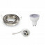 LED Spot Set BSE GU10 Rond Inbouw 6W 6400K Helder/Koud Wit Dimbaar Aluminium Mat Chroom Armatuur/Frame Kantelbaar 82mm