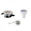 LED Spot Set - GU10 Fitting - Waterdicht IP65 - Dimbaar - Inbouw Rond - Mat Chroom - 6W - Warm Wit 3000K - Ø82mm