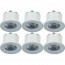 LED Veranda Spot Verlichting 6 Pack - 1W - Warm Wit 3000K - Inbouw - Dimbaar - Rond - Mat Wit - Aluminium - Ø31mm