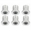 LED Veranda Spot Verlichting 6 Pack - 3W - Warm Wit 3000K - Inbouw - Rond - Mat Zilver - Aluminium - Ø31mm