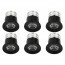 LED Veranda Spot Verlichting 6 Pack - 3W - Warm Wit 3000K - Inbouw - Rond - Mat Zwart - Aluminium - Ø31mm