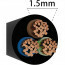 Stroomkabel - 3x1.5mm - 3 Aderig - 100 Meter - Zwart 2