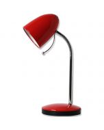 LED Bureaulamp - Aigi Wony - E27 Fitting - Flexibele Arm - Rond - Glans Rood