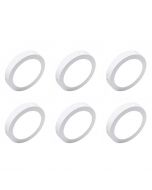 LED Downlight 6 Pack - Opbouw - 12W - Helder/Koud Wit 6000K - Rond - Mat Wit - Aluminium - Ø170mm