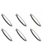 LED Downlight Slim 6 Pack - Inbouw Rond 6W - Dimbaar - Natuurlijk Wit 4200K - Mat Zwart Aluminium - Ø120mm