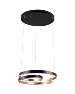 LED Hanglamp - Trion Renie - 68W - Warm Wit 3000K - Dimbaar - Rond - Zwart Goud - Metaal 1