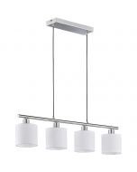 LED Hanglamp - Trion Torry - E14 Fitting - Rechthoek - Mat Nikkel - Aluminium