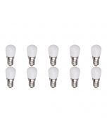 LED Lamp 10 Pack - Aigi Santra - 1.5W - E14 Fitting - Warm Wit 3000K - Mat Wit - Glas