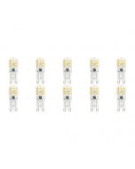 LED Lamp 10 Pack - G9 Fitting - Dimbaar - 3W - Warm Wit 3000K - Transparant | Vervangt 32W