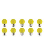 LED Lamp 10 Pack - Romba - Geel Gekleurd - E27 Fitting - 1W