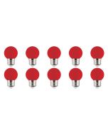 LED Lamp 10 Pack - Romba - Rood Gekleurd - E27 Fitting - 1W