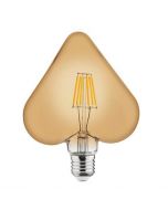 LED Lamp - Filament Rustiek - Hart - E27 Fitting - 6W - Warm Wit 2200K