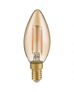 LED Lamp - Filament - Trion Kamino - E14 Fitting - 2W - Warm Wit-2700K - Amber - Glas