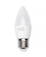 LED Lamp - Smart LED - Aigi Exona - Bulb C37 - 7W - E27 Fitting - Slimme LED - Wifi LED - Aanpasbare Kleur - Mat Wit - Glas