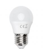 LED Lamp - Smart LED - Aigi Exona - Bulb G45 - 7W - E27 Fitting - Slimme LED - Wifi LED - Aanpasbare Kleur - Mat Wit - Glas