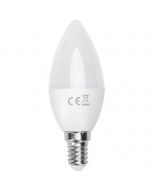 LED Lamp - Smart LED - Aigi Kiyona - Bulb C37 - 5W - E14 Fitting - Slimme LED - Wifi LED - Aanpasbare Kleur - Mat Wit - Glas