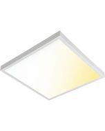 LED Paneel - Aigi Limno Slim - 60x60 - Aanpasbare Kleur CCT - 32W Opbouw Vierkant - Smart Wifi - Dimbaar - Mat Wit - Aluminium