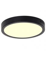 LED Paneel - Downlight - Velvalux - Ø30 - 24W 2700lm - Warm Wit 3000K - Opbouw - Rond - Zwart - Flikkervrij