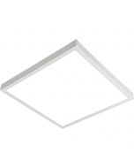 LED Paneel met Stekker - Aigi Leny - 60x60 - Helder/Koud Wit 6000K - 32W - 3840lm - 120lm/W - High Lumen - Opbouw - Vierkant - Mat Wit - Flikkervrij