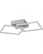 LED Plafondlamp - Plafondverlichting - Trion Square - 20W - Warm Wit 3000K - Vierkant - Titaan - Metaal 1