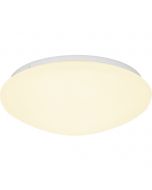 LED Plafondlamp met Sensor + Dag en Nacht Sensor - Kozolux Crimpy - 20W 1500lm - Warm Wit 3000K - Opbouw - Rond - Wit