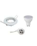 LED Spot Set - GU10 Fitting - Inbouw Rond - Glans Wit - 6W - Natuurlijk Wit 4200K - Kantelbaar Ø80mm