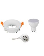 LED Spot Set - GU10 Fitting - Inbouw Rond - Mat Wit - 6W - Natuurlijk Wit 4200K - Ø85mm