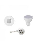 LED Spot Set - GU10 Fitting - Waterdicht IP65 - Inbouw Rond - Mat Wit - 6W - Warm Wit 3000K - Ø82mm