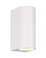 LED Tuinverlichting - Buitenlamp - Trion Royina Up and Down - GU10 Fitting - Spatwaterdicht IP44 - Rond - Mat Wit - Aluminium 