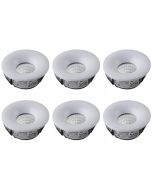 LED Veranda Spot Verlichting 6 Pack - Inbouw Rond 3W - Natuurlijk Wit 4200K - Mat Wit Aluminium - Ø48.5mm