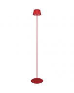 LED Vloerlamp - Trion Uraz - 1.5W - Warm Wit 3000K - Spatwaterdicht IP44 - USB Oplaadbaar - Rond - Rood - Metaal 2