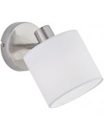 LED Wandspot - Trion Torry - E14 Fitting - Rond - Mat Wit - Aluminium