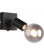 LED Wandspot - Trion Zuncka - E27 Fitting - Vierkant - Mat Zwart - Aluminium 1