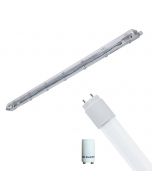 LED Waterdichte TL Armatuur met T8 Buis - Velvalux Strela - 120cm - Enkel - Koppelbaar - Waterdicht IP65 - 16W - Natuurlijk Wit 4200K