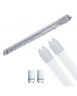 LED Waterdichte TL Armatuur met T8 Buizen - Velvalux Strela - 120cm - Dubbel - Koppelbaar - Waterdicht IP65 - 32W - Natuurlijk Wit 4200K