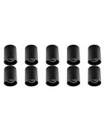 Opbouwspot 10 Pack - Pragmi Luxina Pro - GU10 Fitting - Opbouw Rond - Mat Zwart - Aluminium - Verdiept - Kantelbaar - Ø90mm