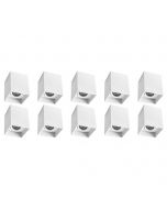 Opbouwspot 10 Pack - Pragmi Luxina Pro - GU10 Fitting - Opbouw Vierkant - Mat Wit - Aluminium - Verdiept - Kantelbaar - 90mm