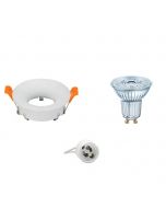 OSRAM - LED Spot Set - Parathom PAR16 927 36D - GU10 Fitting - Dimbaar - Inbouw Rond - Mat Wit - 5.5W - Warm Wit 2700K - Ø85mm