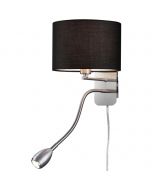 OSRAM - LED Wandlamp - Trion Hotia - E14 Fitting - 3W - Warm Wit 3000K - Rond - Mat Zwart - Aluminium