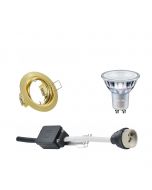 PHILIPS - LED Spot Set - MASTER 927 36D VLE DT - GU10 Fitting - Dimbaar - Inbouw Rond - Mat Goud - 3.7W - Warm Wit 2700K - Kantelbaar Ø83mm