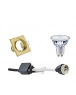 PHILIPS - LED Spot Set - MASTER 927 36D VLE DT - GU10 Fitting - Dimbaar - Inbouw Vierkant - Mat Goud - 4.9W - Warm Wit 2700K - Kantelbaar 80mm